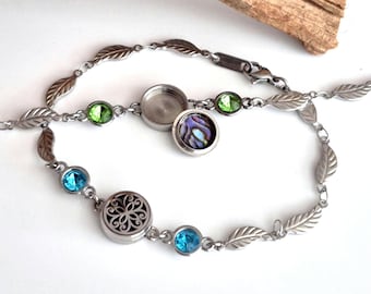 Fillable Memorial Ash Bracelet Locket w/Custom Birthstone | Small Cremation Bracelets | Mini Locket for Ashes | Remembrance Jewelry Gifts