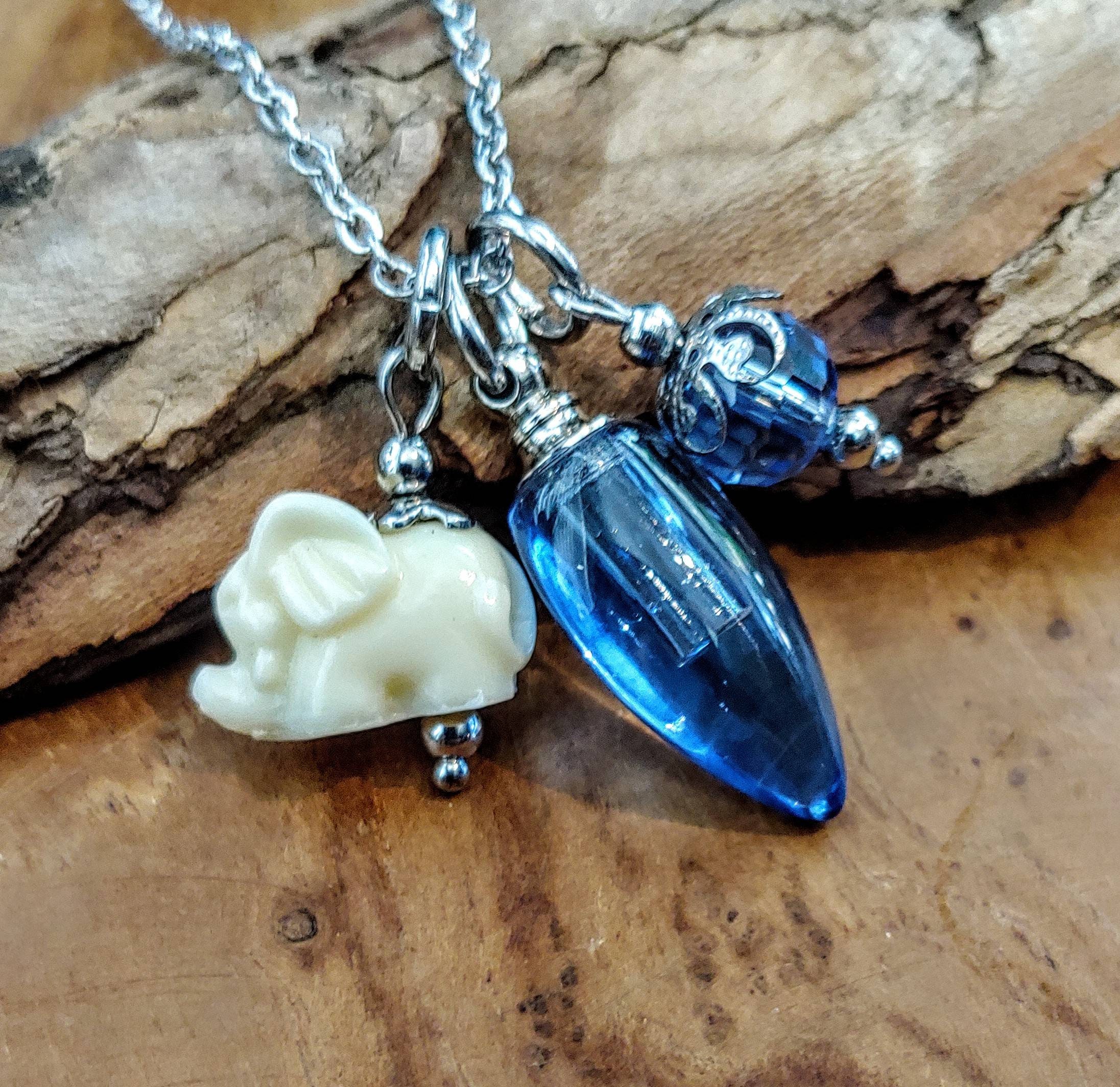 Small Elephant Urn Pendant for Ashes Keepsake Ash Urn Necklace Urn