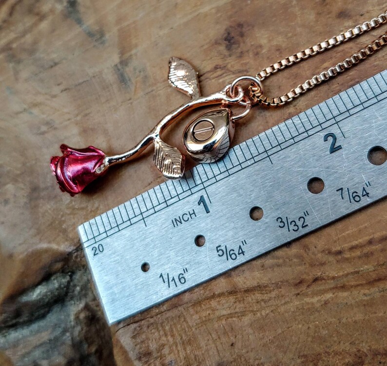 Cremation Jewelry Urn Jewelry Red Rose Gold Tear Urn Necklace for Ashes Ash Urn Necklace Teardrop Urn Pendant