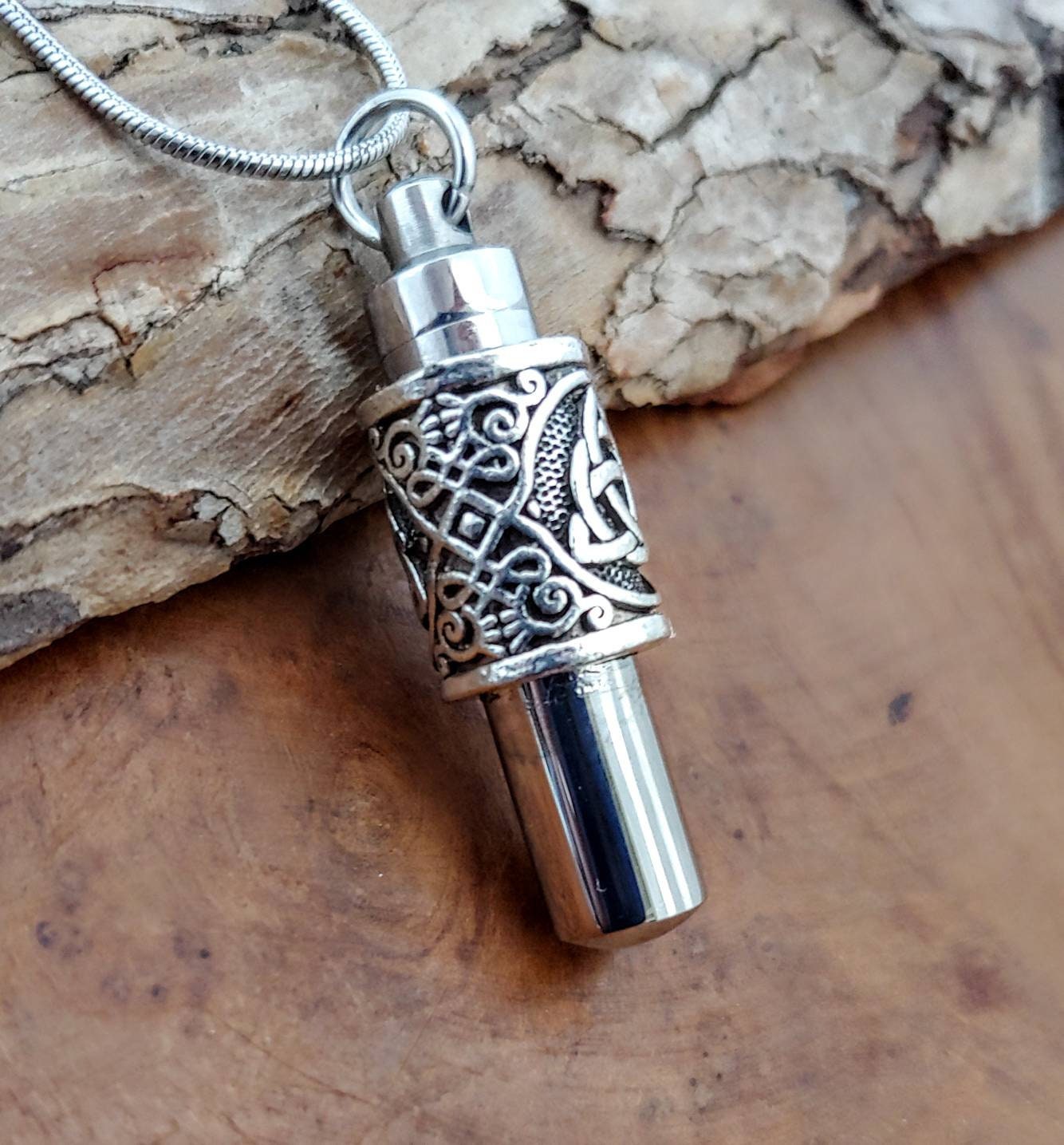Viking Celtic Trinity Knot Urn Pendant Keepsake Necklace Cremation