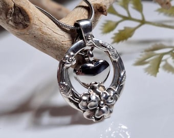 Sterling Silver Forget Me Not Urn Pendant | Flower Cremation Urn Necklace, Memorial Ashes Jewelry