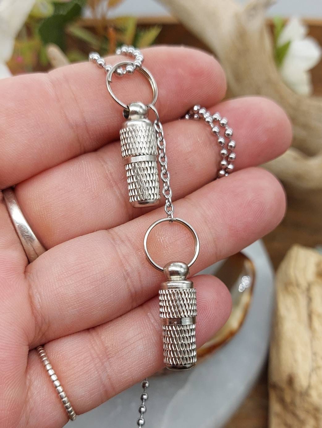 Memorial Urn Necklace for two 2 Keepsakes Cremation Jewelry for Men Urn Jewelry Small Urn