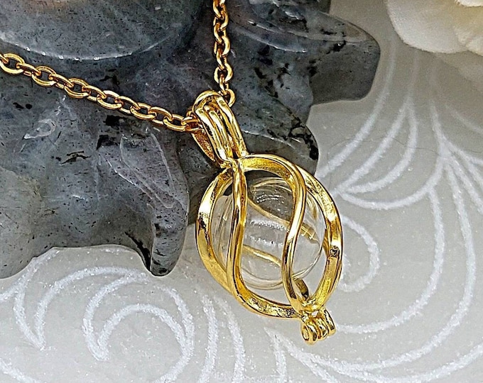 Gold Keepsake Urn Jewelry for Ashes | Cremation Locket Urn Necklace | Mourning Jewelry | Ash Holder | Cremation Jewelry | Sympathy Gift