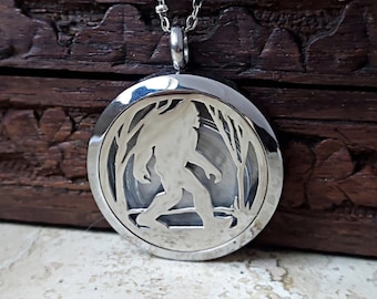 Sasquatch - Big Foot Locket, Urn Necklace for Ashes, Cremation Jewelry for Men / Women