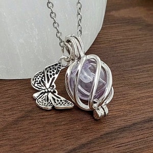 Sterling Silver Butterfly Urn Locket Necklace for Ashes | Memorial Gift | Keepsake Urn Jewelry for Cremains | Cremation Jewelry for Her