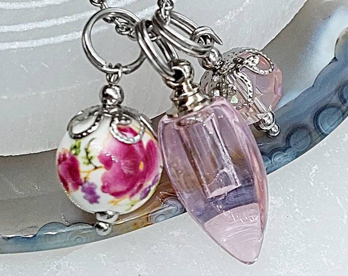 Pink Pansy Keepsake Gift Urn Necklace | Pansy Pendant |  Cremation Ashes Necklace | Cremation Jewelry | Urn Jewelry | Fillable Jewelry