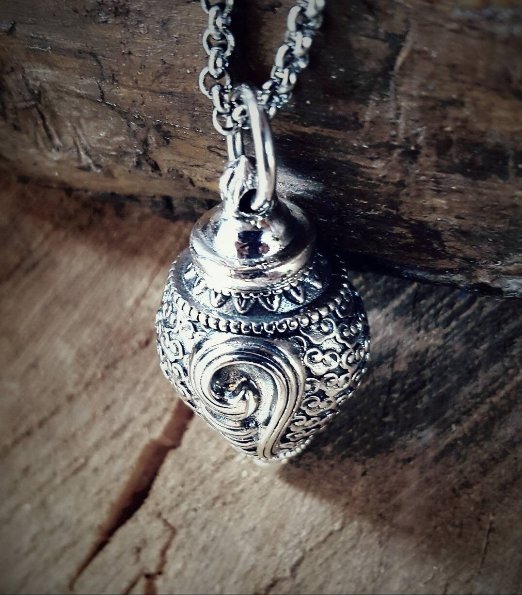 Large Vintage Inspired Sterling Silver Teardrop Urn Pendant | Teardrop ...