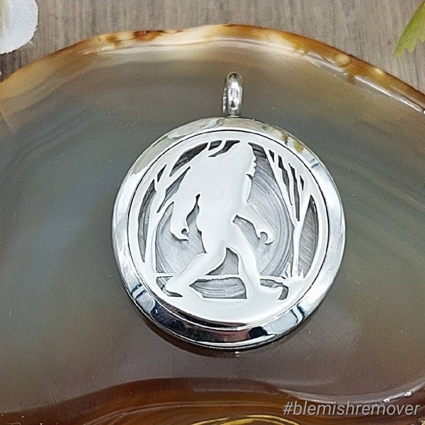 Sasquatch, Big Foot Locket Urn Necklace for Ashes or Lock of Hair | Cremation Jewelry Pendant for Men or Women | Ashes Jewelry | Gift