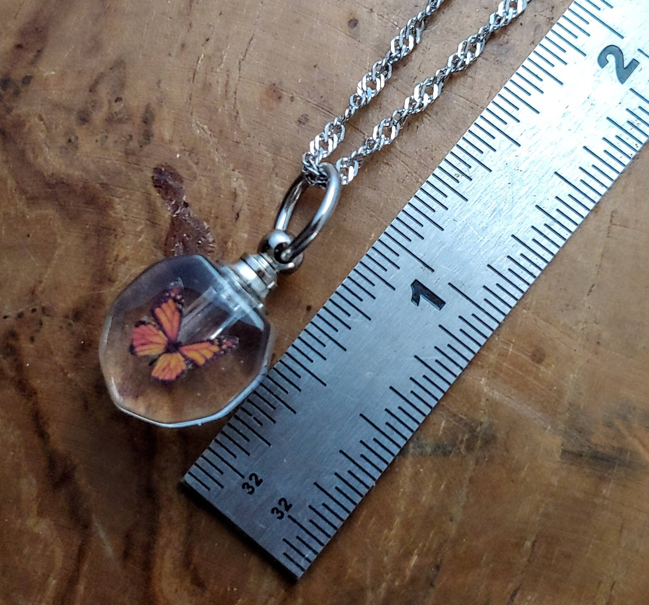 Small Monarch Butterfly Urn Necklace Keepsake Necklace Butterfly