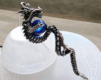 Dragon Urn Necklace for Ashes: Cremation Jewelry | Unique Keepsakes | Dragon Pendant for Cremains | Memorial Jewellery for Men