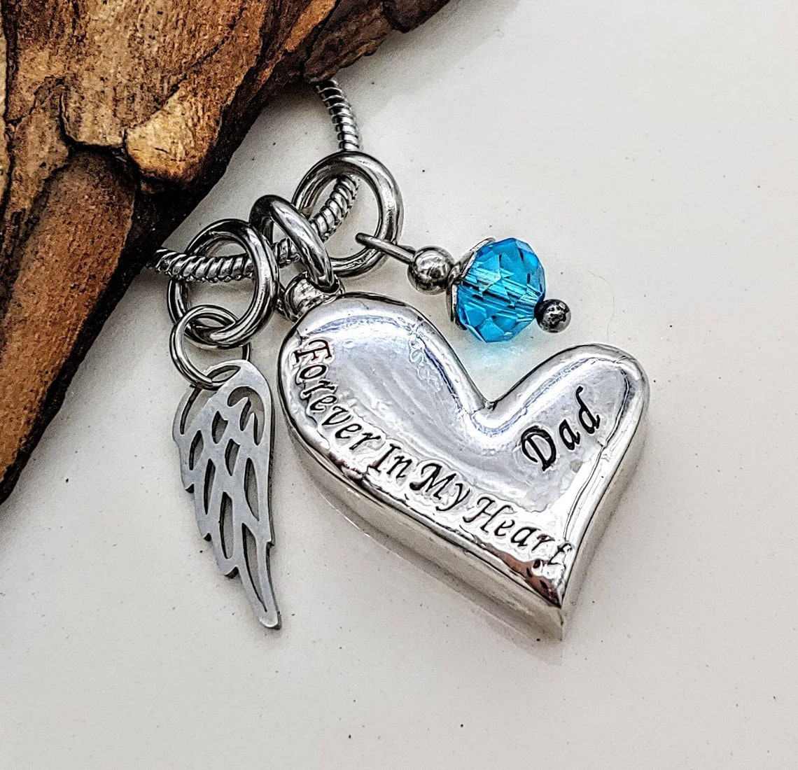 Dad Urn Necklace for Ashes In memory of Dad Urn Pendant Etsy