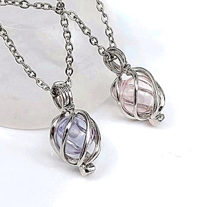Glass Cremation Ashes Locket | Sterling Silver Teardrop Urn Necklace | Memorial Pendant | Remembrance Jewelry image 1