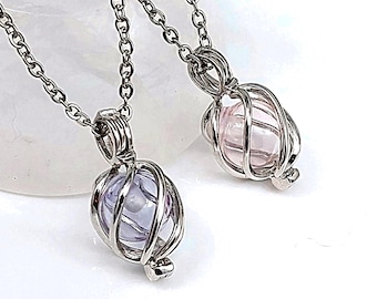 Sterling Silver Teardrop Urn Necklace | Glass Cremation Ashes Locket | Keepsake, Memorial, Remembrance Jewelry