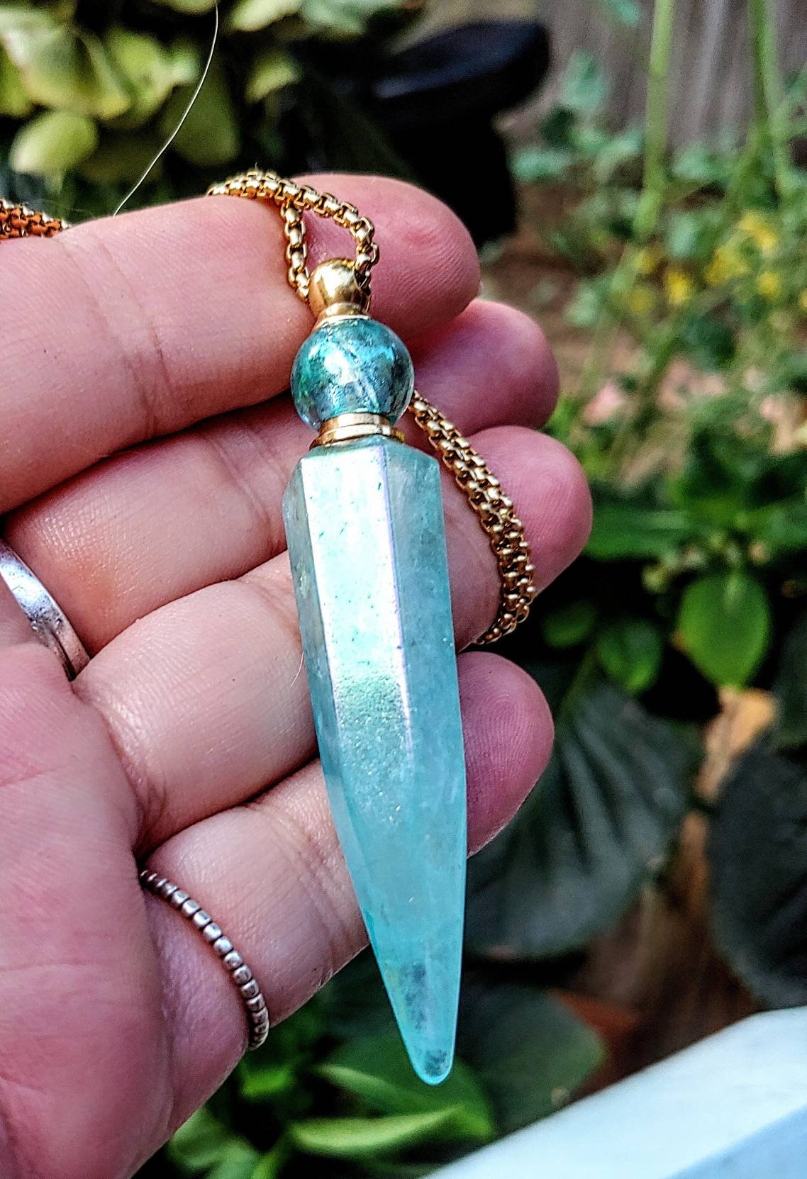 Turquoise store urn necklace