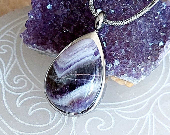Amethyst Crystal Urn Necklace | Cremation Necklace Pendant | Glass Locket for Ashes | Cremation Jewelry | Urn Jewellery | Keepsake Gifts