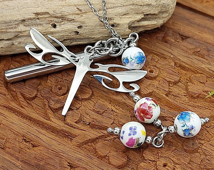 Dragonfly Urn Necklace: Cremation Jewelry | Ashes Keepsake Pendant | Memorial Jewellery Gifts for Her