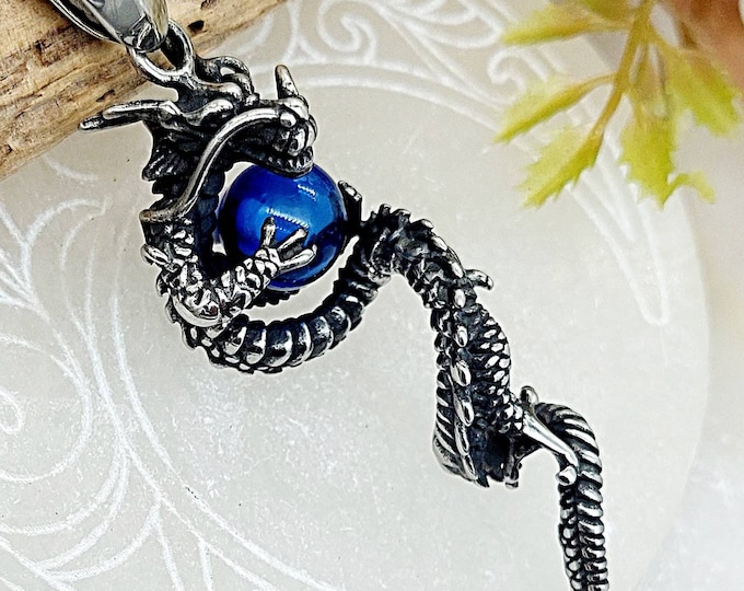 Dragon Urn Necklace for Ashes Jewelry | Cremation Jewelry | Unique Keepsakes and Sympathy Gifts for Him or Her | Dragon Pendant for Cremains