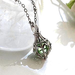 Sterling Silver Teardrop Cremation Locket | Small Urn Necklace | Glass Pendant | Memorial Ashes Keepsake