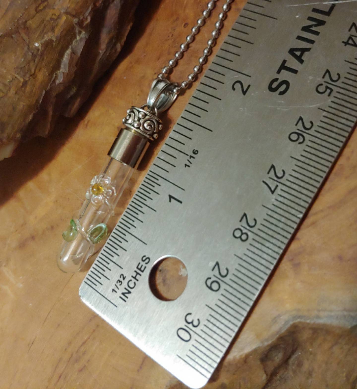 Daisy Urn Necklace Glass Urn Pendant Glass Locket Keepsake Necklace