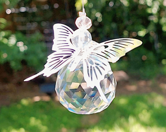 Butterfly Memorial Suncatcher | Cremation Ashes Keepsake Urn | Sun Catcher Ash Holder | Condolence Gift