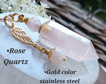 Rose Quartz Crystal Urn Necklace | Smokey Quartz Cremation Jewelry | Memorial Ash Pendant Keepsakes