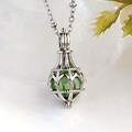 Sterling Silver Teardrop Cremation Locket: Glass Ashes Keepsake Urn Necklace | Memorial, Sympathy Gifts