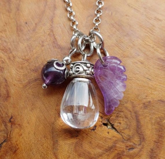 amethyst urn necklace