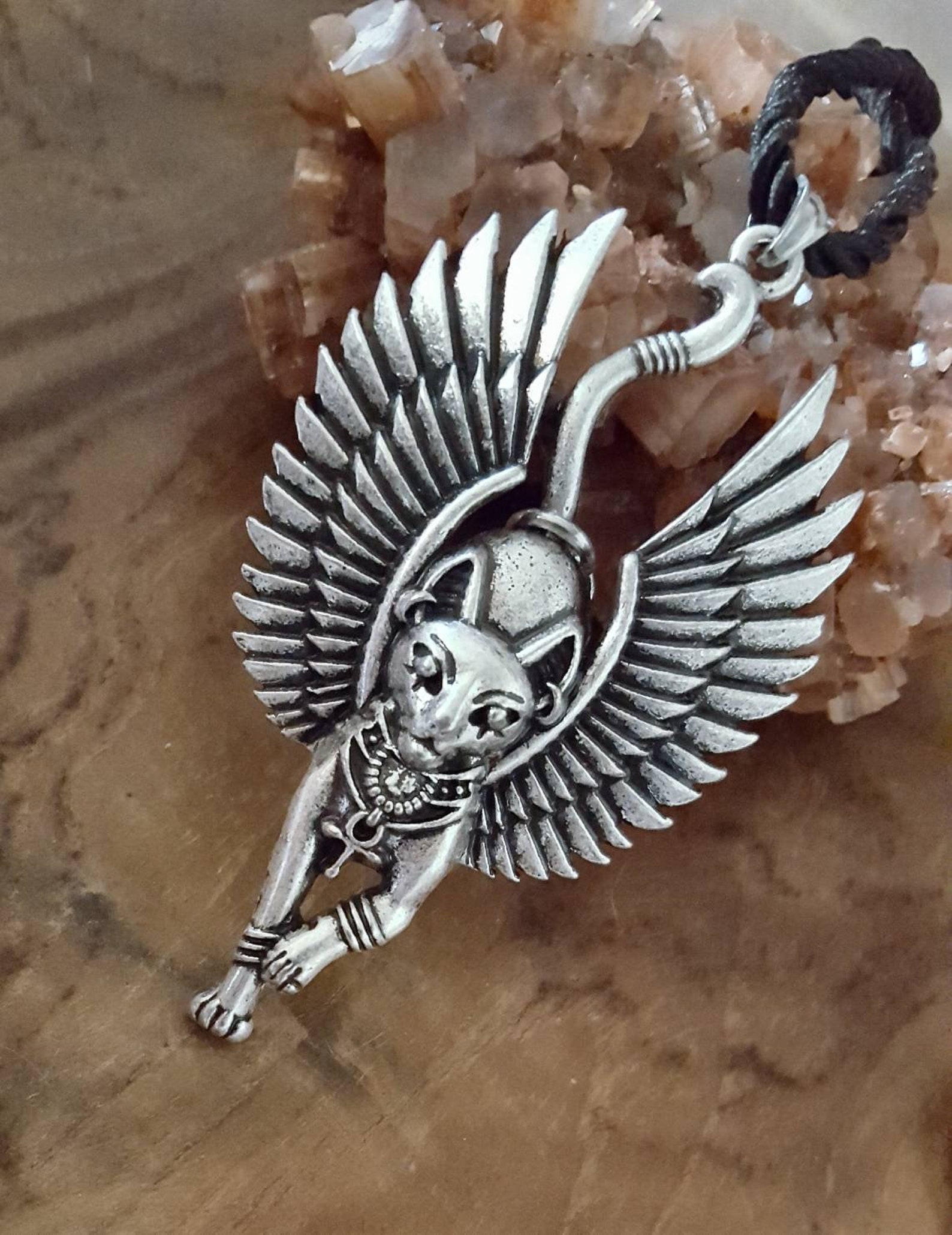 Bastet Cat Necklace Amulet Cat Ash Necklace Cremation Etsy