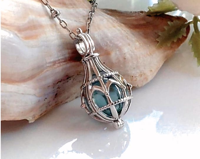 Small Sterling Silver Urn Locket | Teardrop Cremation Ashes Jewelry, Silver Urn Necklace, Keepsake Jewelry for Her, Condolence gift