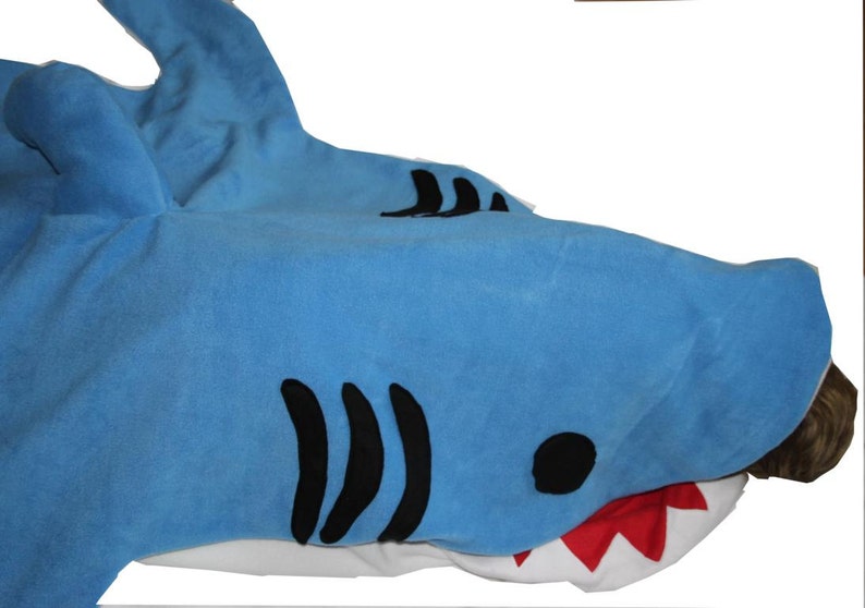 Big Shark Bag Sleeping Bag Adult Gray, Pink or Blue Etsy