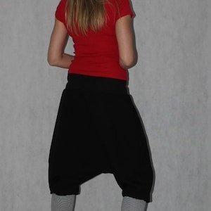black knickers Bloomers with hooped cuffs harem pants