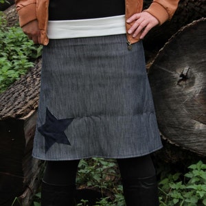 Jean Skirt A-line skirt star size S - L