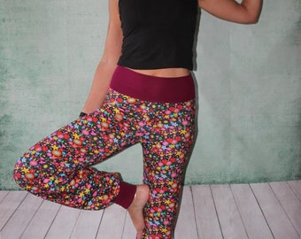 Pumphose flower power Yoga Hose Hogahose Blumen geblümt