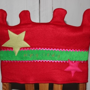Chair cover crown custom-made chair cover throw, school, daycare, etc. customizable name