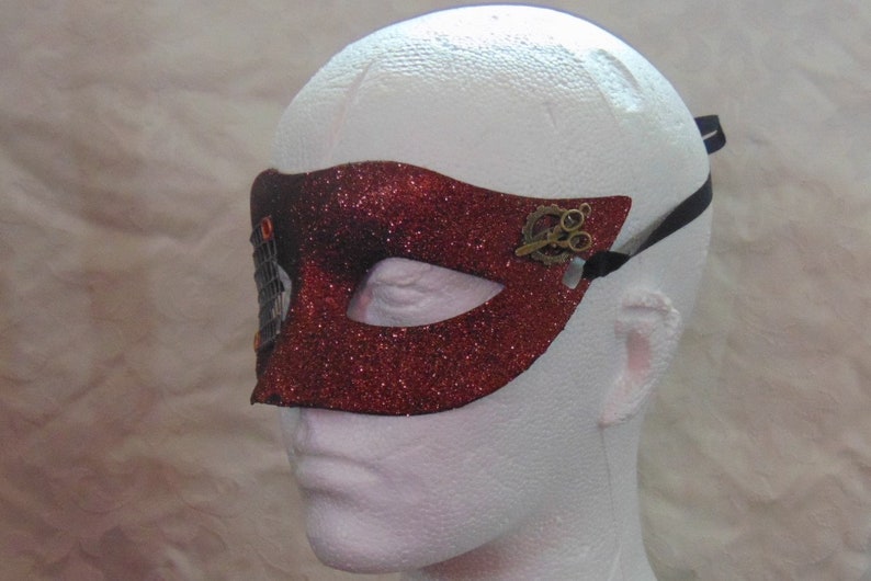 /'Sparkle Bronze Eye Grille/' Design Steampunk Style Masquerade Mask