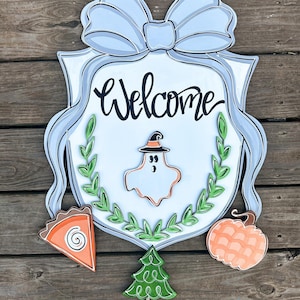 Personalized Door Hanger - Interchangeable Door Hanger - Door Hanger with Attachmebts - Initial Door Hanger - Interchangeable Sign