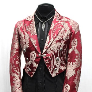 MONTE CRISTO TAILCOAT - Burgundy Brocade