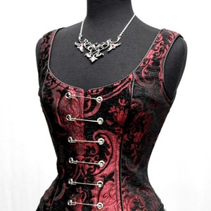 PIN BODICE - Red/Black Tapestry