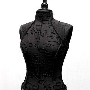 WASTELAND TOP - Black Decayed Fabric