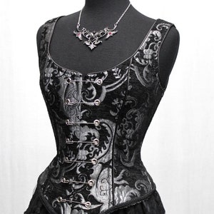 PIN BODICE - Silver/Black Tapestry