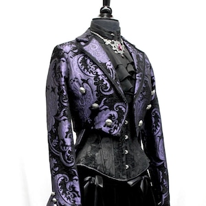 HARLEQUIN TAILCOAT - Purple/Black Tapestry