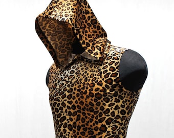 Vintage Leopard Print Vest, 90s Leopard Print Vest, Animal Print