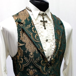 ARISTOCRAT VEST - Green/Gold Tapestry