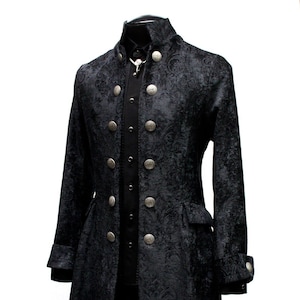 ORDER of the DRAGON Coat Black Velvet Brocade - Etsy