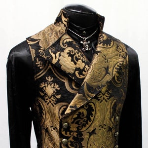 CAVALIER VEST - Gold/Black Tapestry