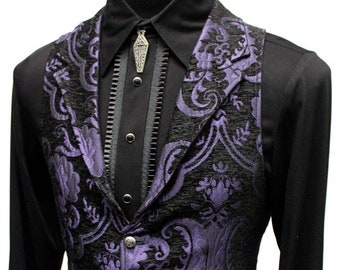 ARISTOCRAT VEST Purple Black Tapestry
