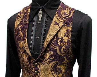 ARISTOCRAT VEST - Purple/Gold Tapestry