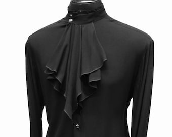 DER GRAF SHIRT - Schwarze Viskose