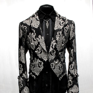IMPERIAL TAILCOAT - Silver on Black Velvet Brocade