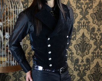 CAVALIER VEST - Black Velvet